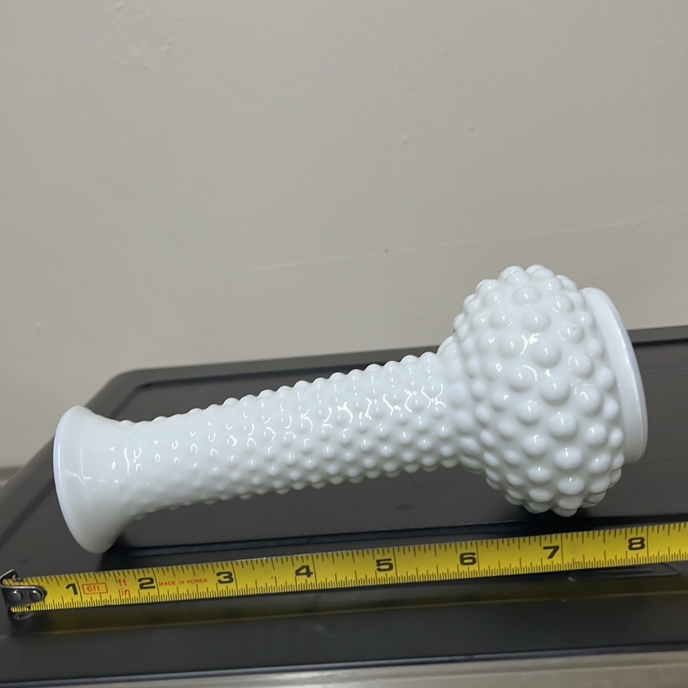 Mille White Glass Long Neck Vase - Picture 4 of 5
